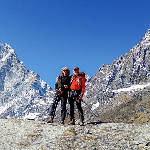 Clients on Chola Pass - Admiral Adventure Treks